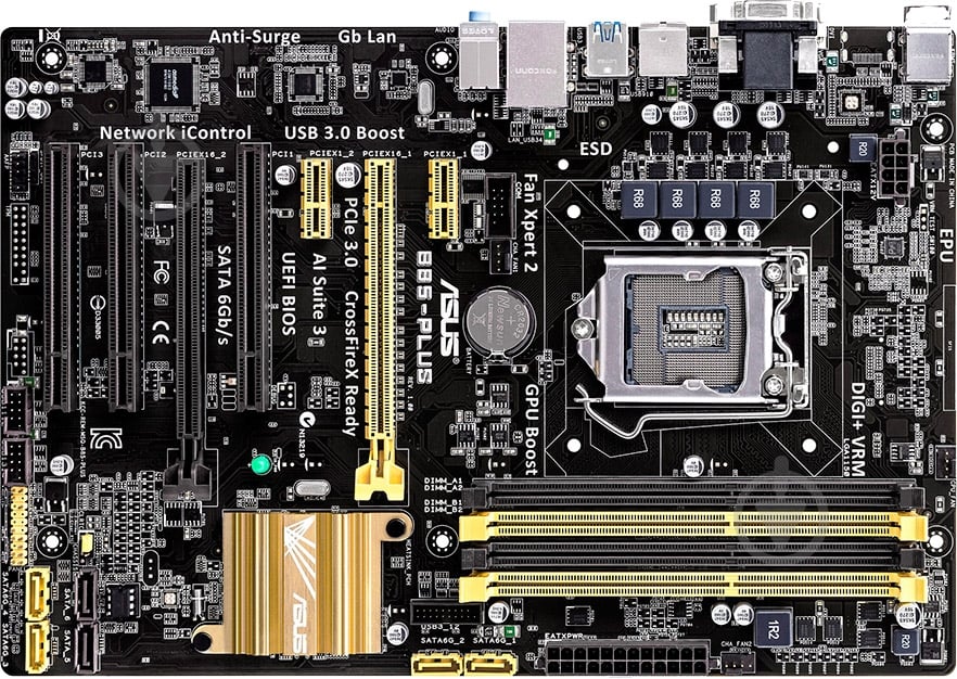 Материнская плата Asus B85-PLUS (Socket 1150, Intel B85, ATX) - фото 1