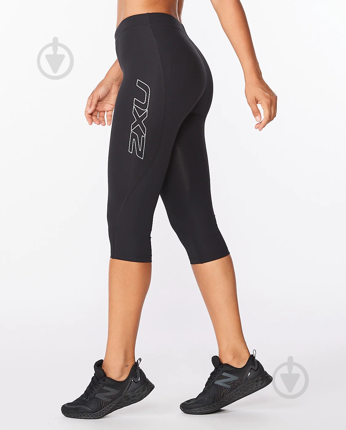 Лосины Core Compression 3/4 Tights WA4175b_BLK/SIL р.LT черный - фото 4