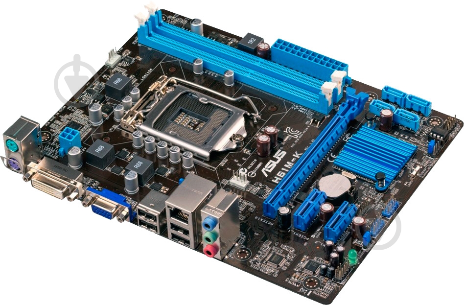 Материнская плата Asus H61M-K (Socket 1155, Intel H61, mirco ATX) - фото 2