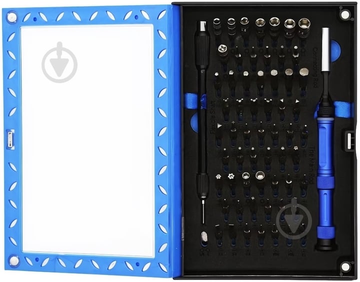 Викрутка зі змінними насадками King`sdun 63 в 1 Blue KS-8063 - фото 1