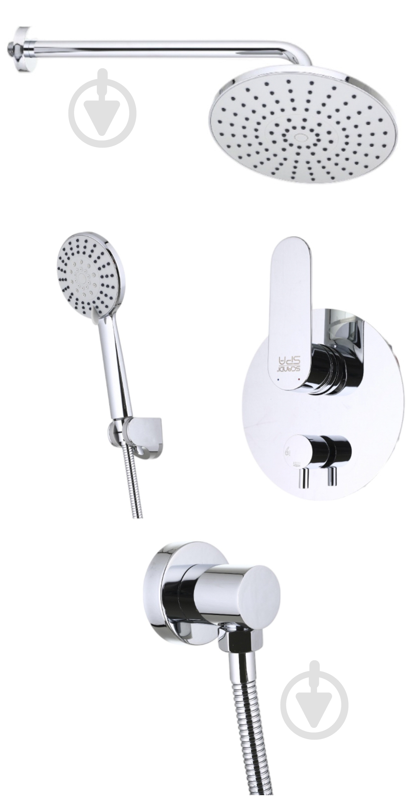 Душевая система скрытого монтажа ScandiSPA Modi хром - фото 1