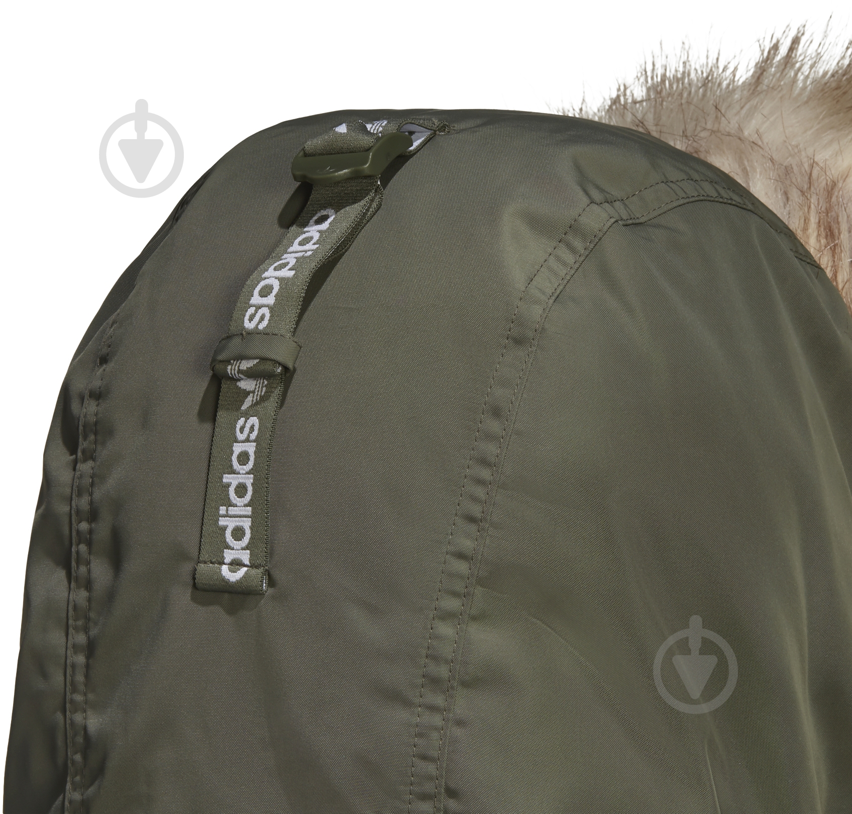 Куртка Adidas PAD FUR PARKA GE1313 р.L оливковая - фото 11
