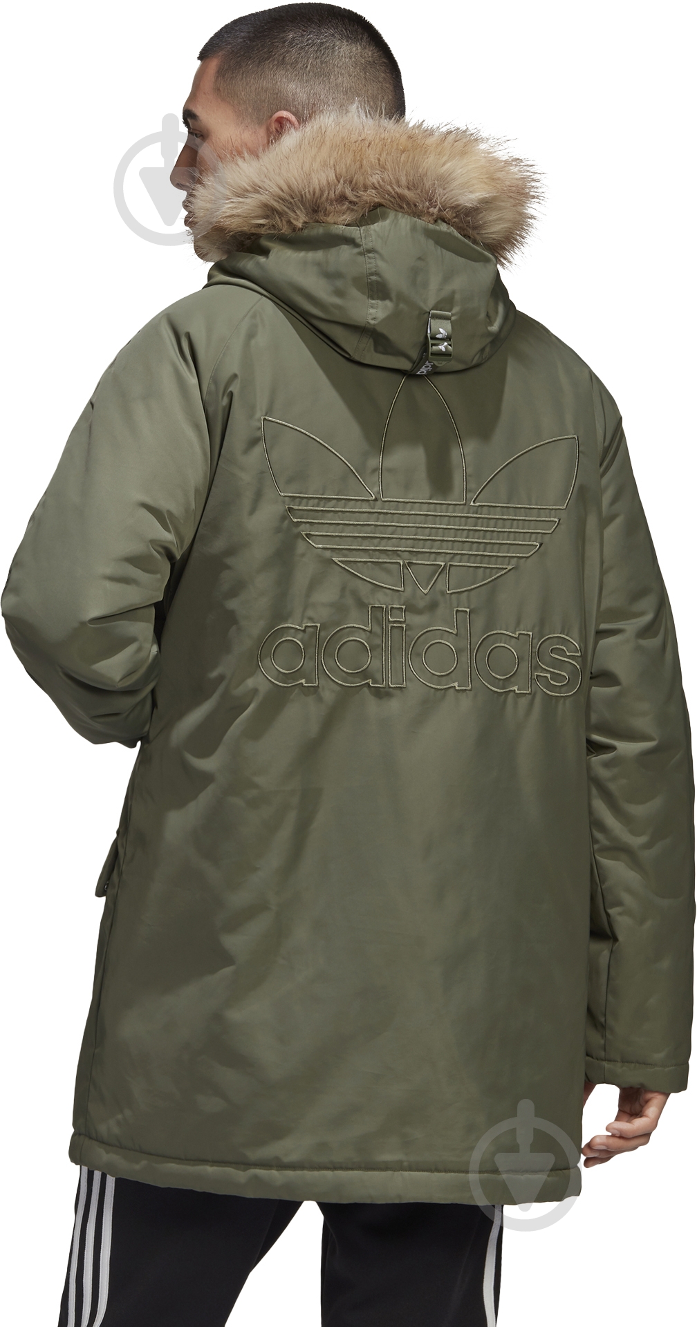 Куртка Adidas PAD FUR PARKA GE1313 р.L оливковая - фото 6