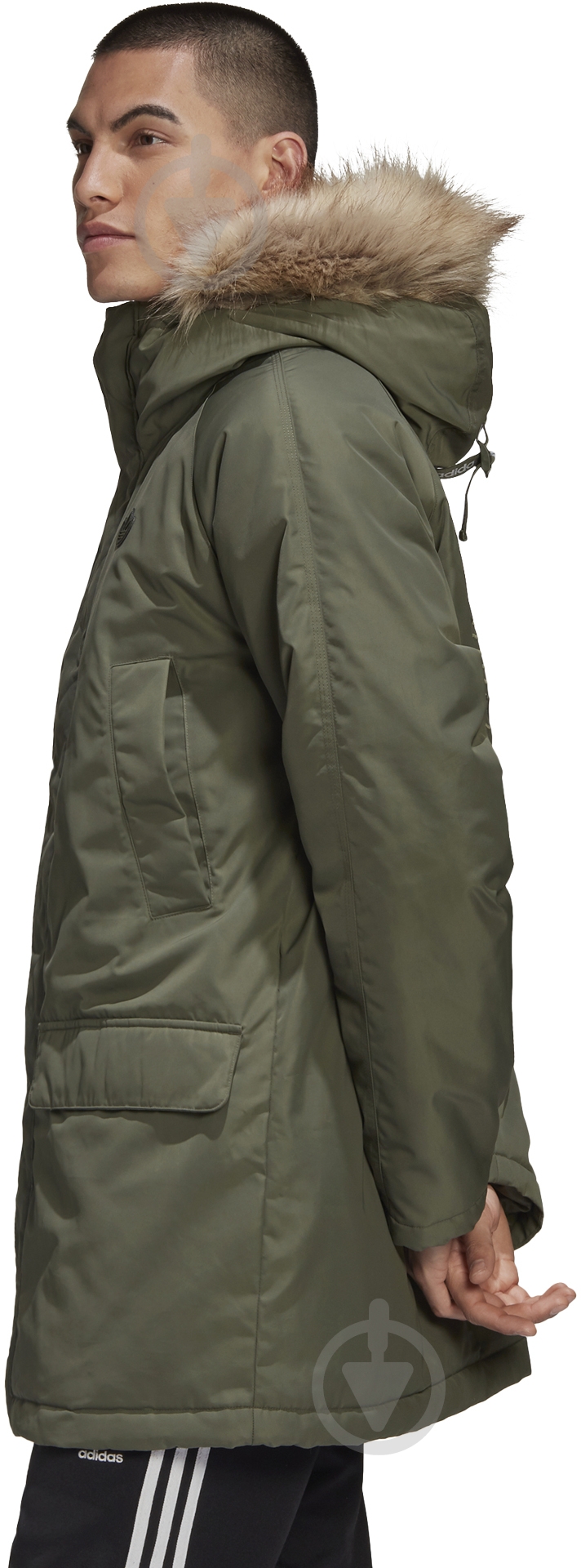 Куртка Adidas PAD FUR PARKA GE1313 р.L оливковая - фото 8