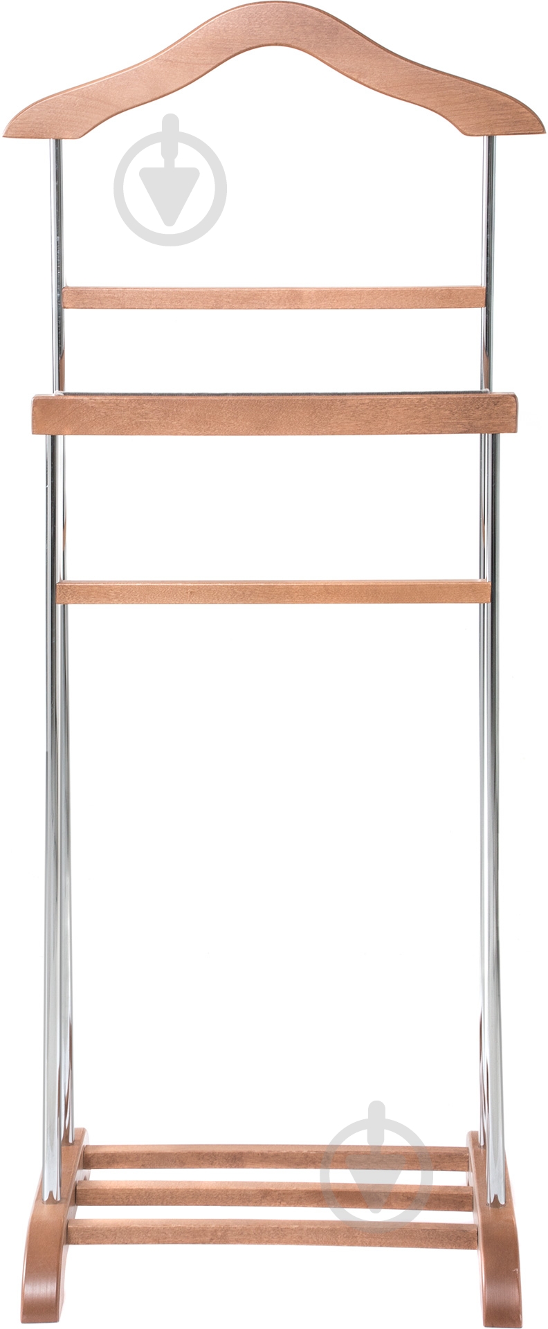 Вешалка для одежды Фенстер Комфорт №2 орех/алюминий - фото 2 Вешалка для одежды Фенстер Комфорт №2 орех/алюминий - фото 2