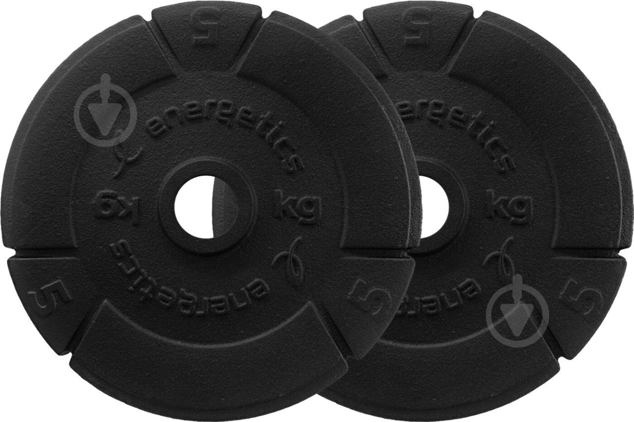 Набір Energetics Cast Iron Disc Pair 30 mm диски для грифа 2 шт. 5 кг 108792 - фото 1