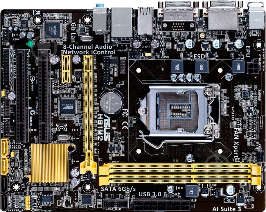 Материнська плата Asus H81M2/White_Box (Socket 1150, Intel H81, mirco ATX) - фото 1 Материнська плата Asus H81M2/White_Box (Socket 1150, Intel H81, mirco ATX) - фото 1