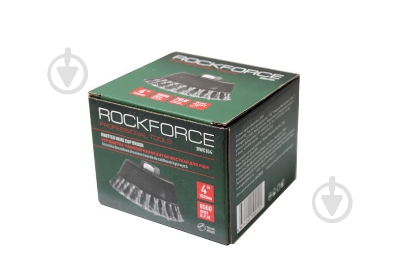 Щітка чашоподібна сталева кручена для КШМ 100 мм Rock FORCE RF-BWC104 - фото 2 Щітка чашоподібна сталева кручена для КШМ 100 мм Rock FORCE RF-BWC104 - фото 2