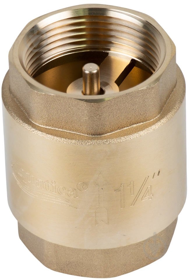 Клапан обратный Aquatica F1 1/4" × F1 1/4" (латунь) euro 410 г 779656 - фото 1 Клапан обратный Aquatica F1 1/4" × F1 1/4" (латунь) euro 410 г 779656 - фото 1