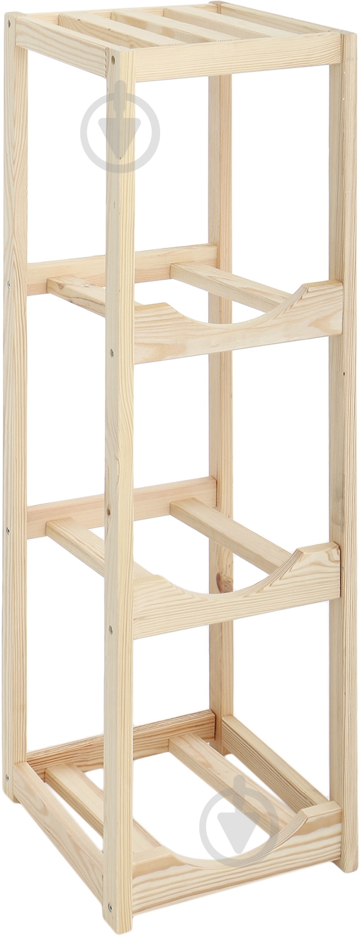 Стеллаж 1050x330x370 мм дуб дерево полки 4 шт. без покрытия - фото 1