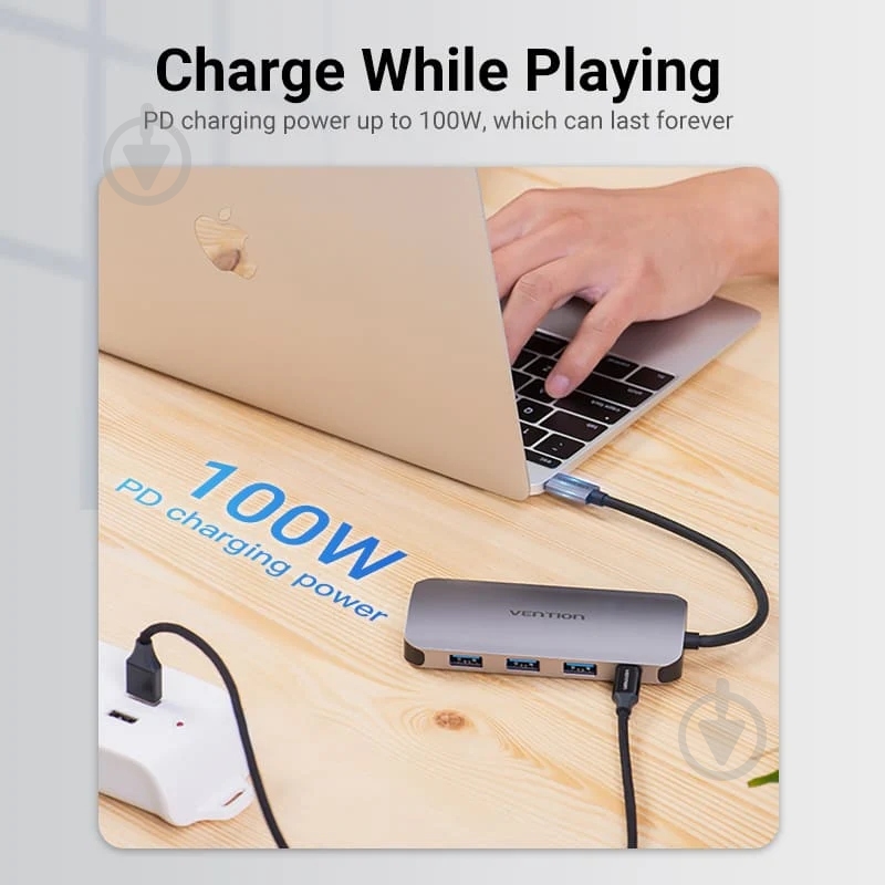 Док-станция Vention THFHB silver (THFHB) - фото 5 Док-станция Vention THFHB silver (THFHB) - фото 5