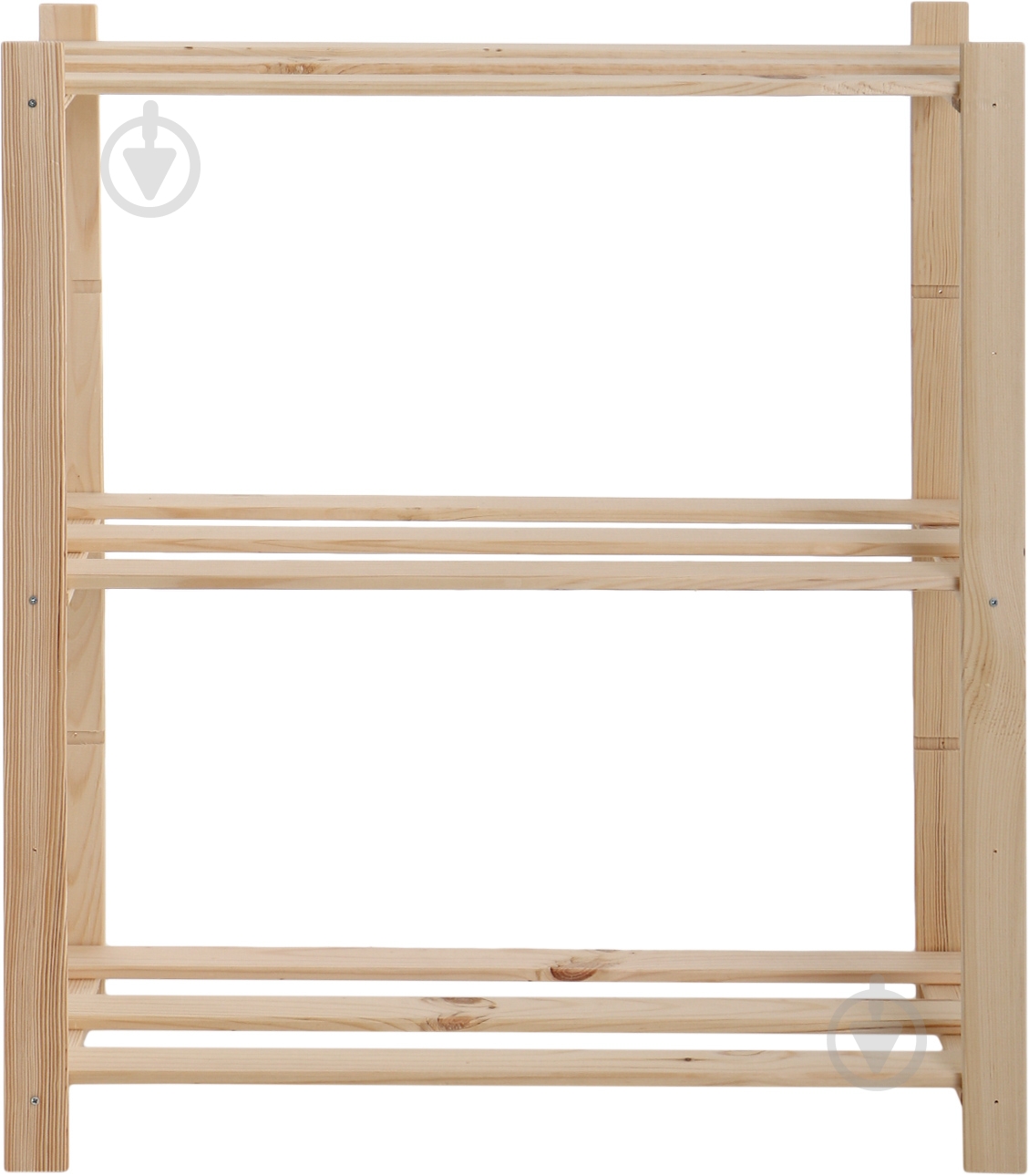 Стеллаж 900x800x300 мм DDK Furniture дуб дерево полки 3 шт. без покрытия - фото 3