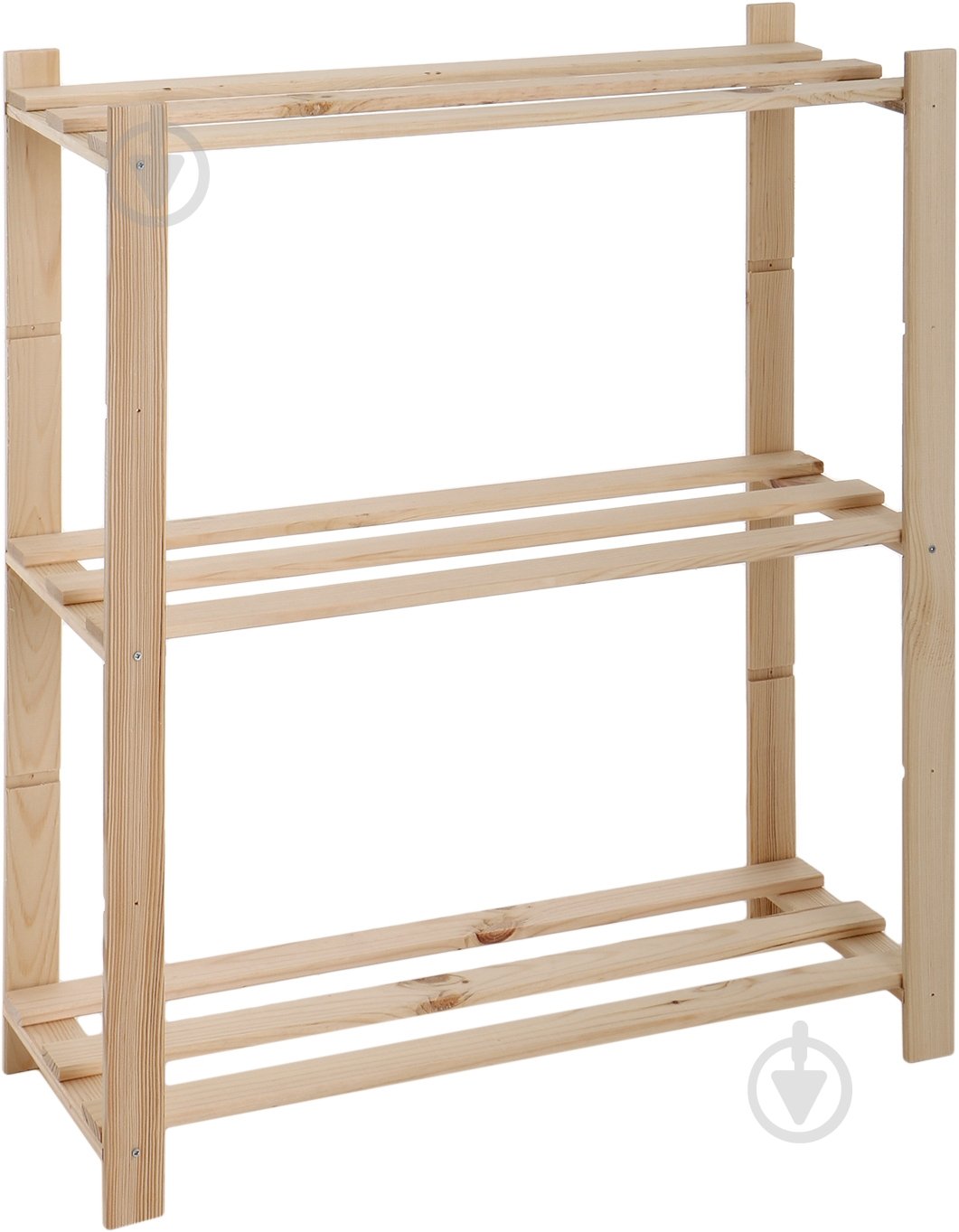 Стеллаж 900x800x300 мм DDK Furniture дуб дерево полки 3 шт. без покрытия - фото 2