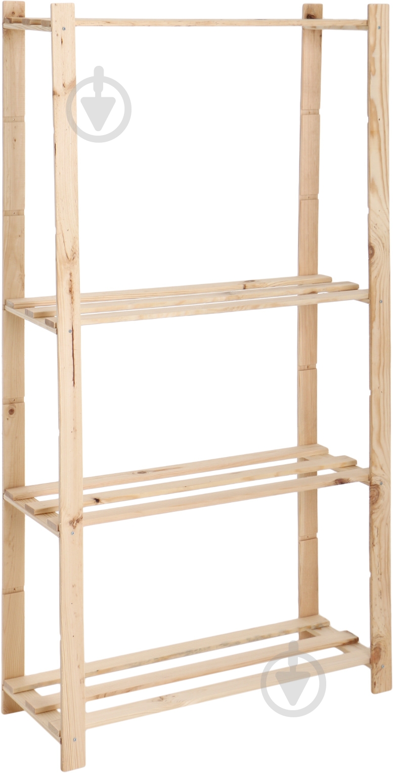 Стеллаж 1500x800x300 мм DDK Furniture дуб дерево полки 4 шт. без покрытия - фото 1