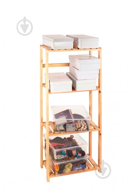 Стеллаж 1500x800x300 мм DDK Furniture дуб дерево полки 4 шт. без покрытия - фото 2