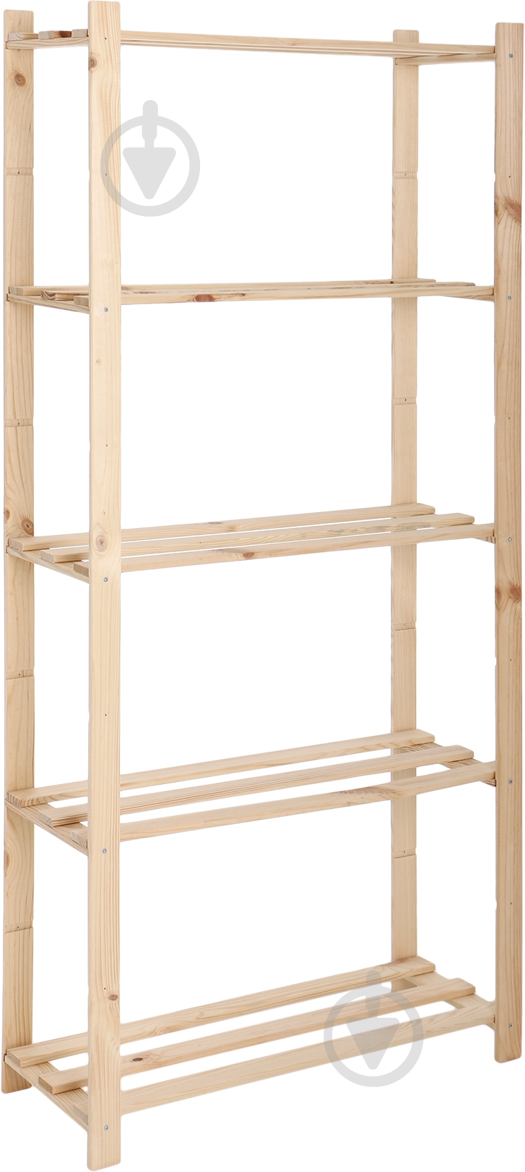 Стеллаж 1700x800x300 мм DDK Furniture дуб дерево полки 5 шт. без покрытия - фото 1