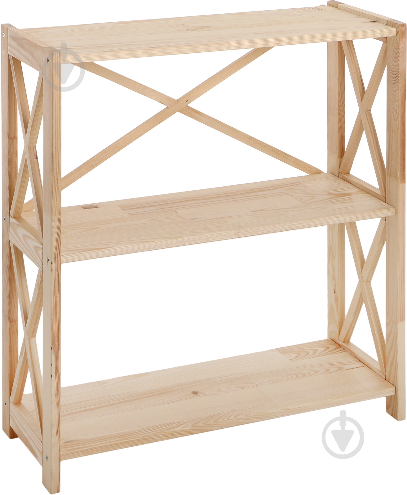 Стеллаж 850x800x300 мм DDK Furniture сосна дерево полки 3 шт. без покрытия - фото 1