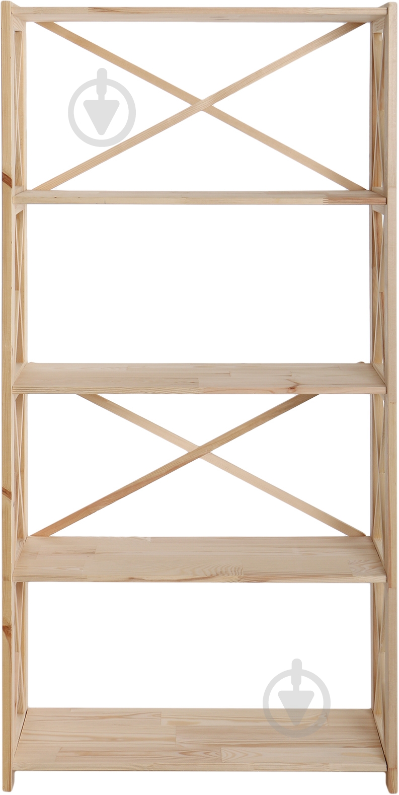 Стеллаж 1600x800x300 мм DDK Furniture сосна дерево полки 5 шт. без покрытия - фото 3