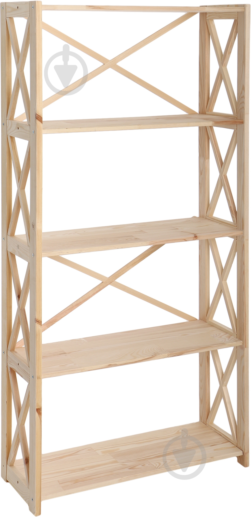 Стеллаж 1600x800x300 мм DDK Furniture сосна дерево полки 5 шт. без покрытия - фото 2