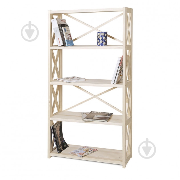 Стеллаж 1600x800x300 мм DDK Furniture сосна дерево полки 5 шт. без покрытия - фото 1