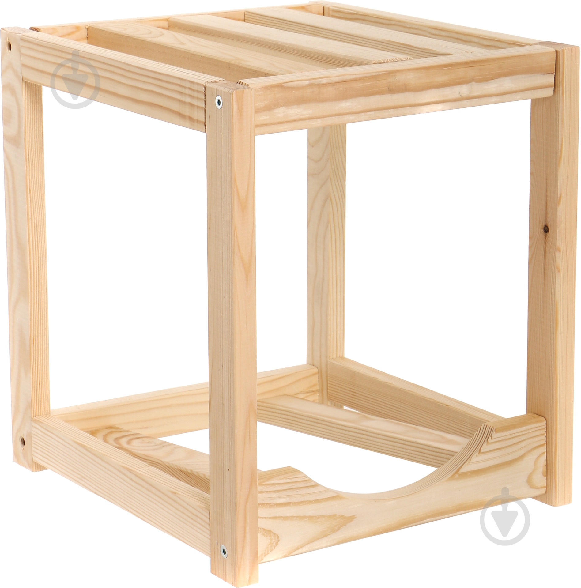 Стеллаж 330x370x370 мм дуб дерево полки 2 шт. без покрытия - фото 1