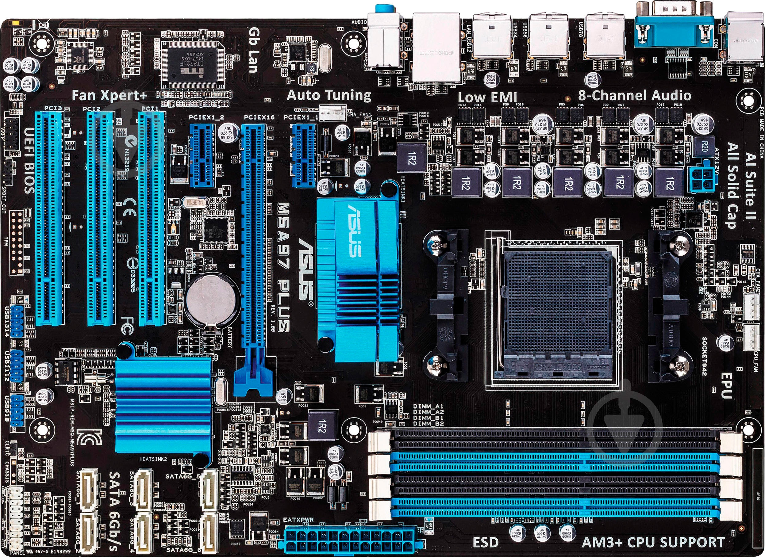Материнская плата Asus M5A97_PLUS (Socket AM3+, AMD 970, ATX) - фото 1