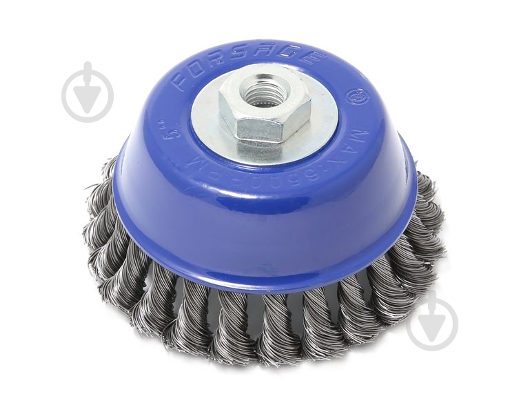 Щетка ордщетка чашеобразная стальная витая для УШМ 100 мм Forsage F-BWC104 - фото 1