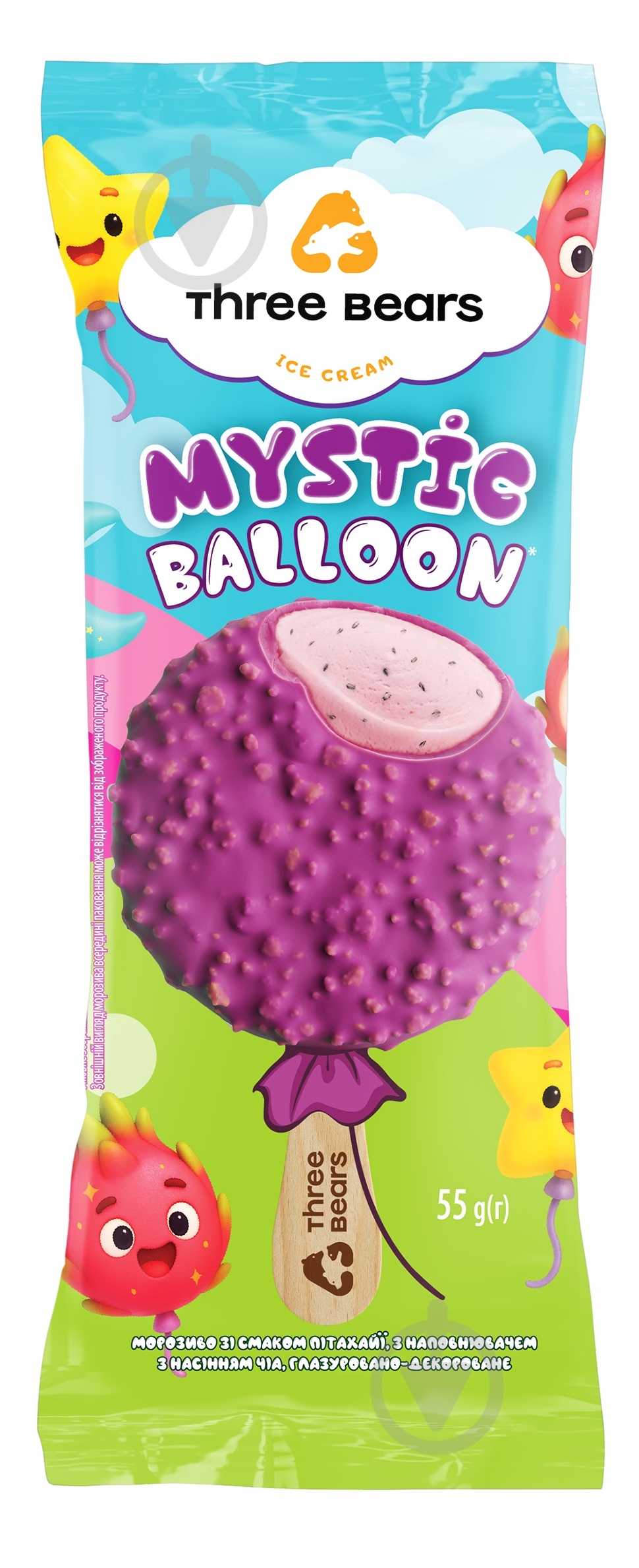 Мороженое Три Ведмеді Mystic balloon 55 г - фото 1