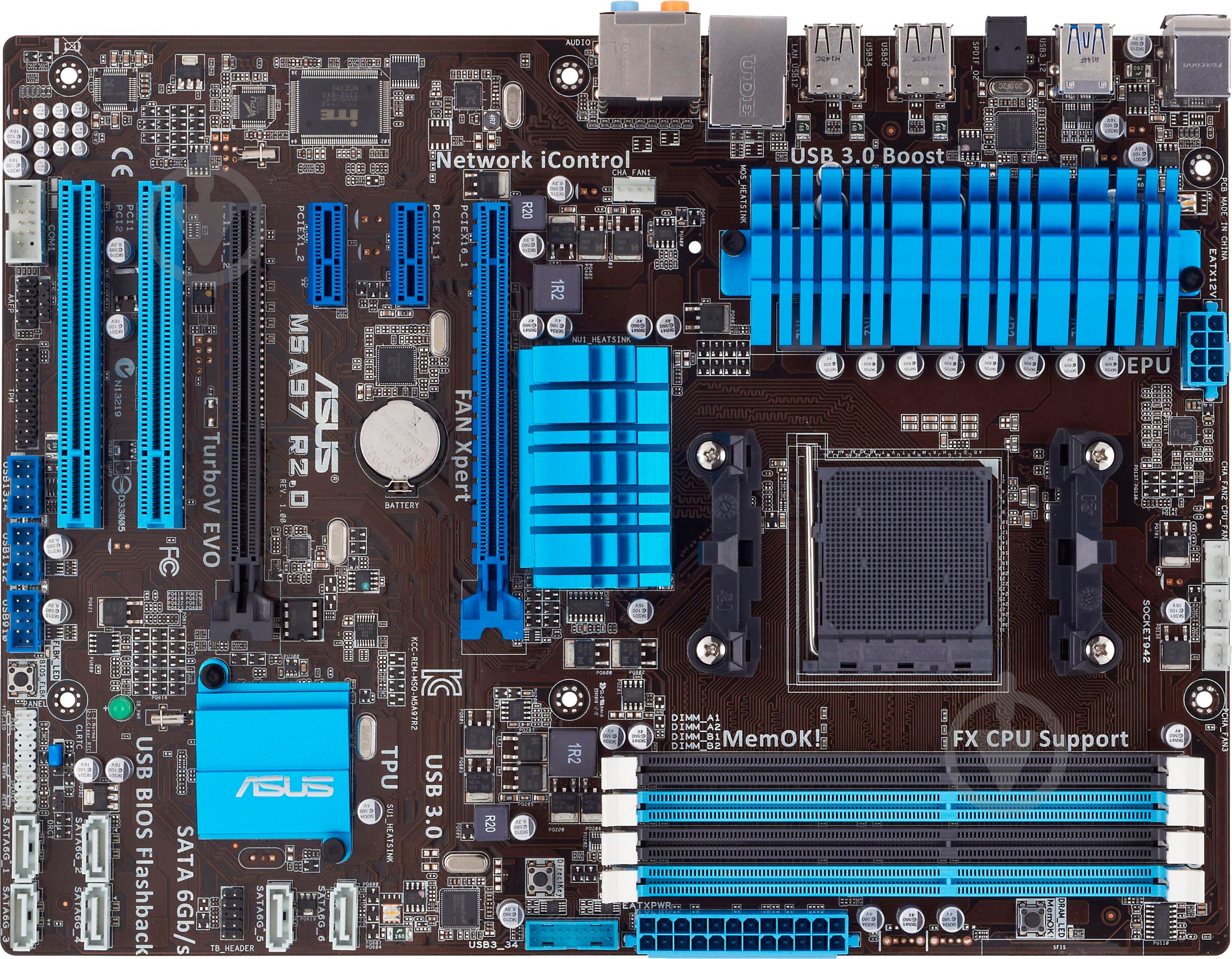 Материнская плата Asus M5A97_R2.0 (Socket AM3+, AMD 970, ATX) - фото 1