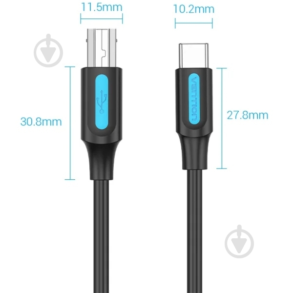 Кабель Vention 2 м черный (CQUBH) - фото 4