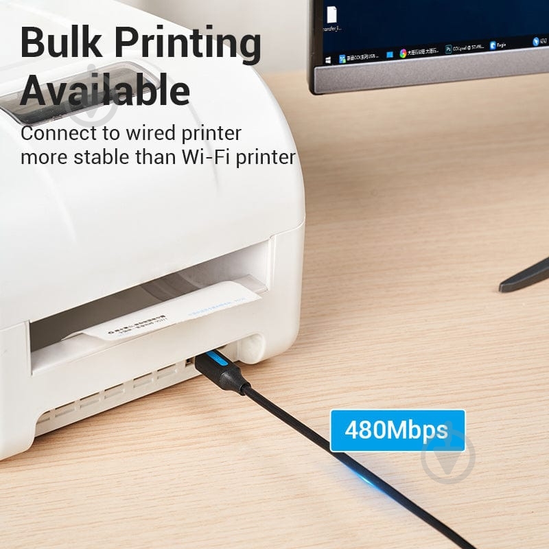 Кабель Vention 2 м черный (CQUBH) - фото 9