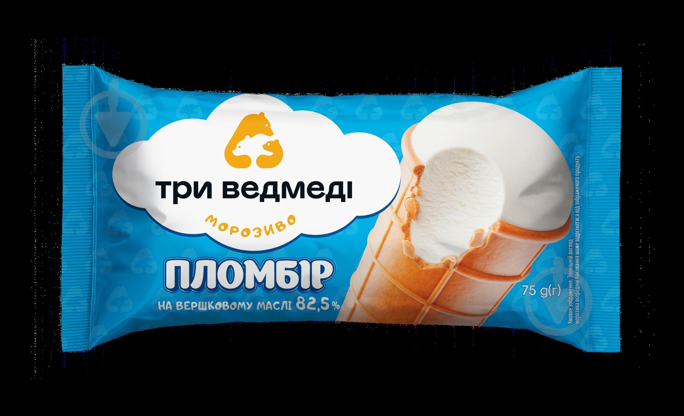 Морозиво Три Ведмеді Пломбір 75 г - фото 2