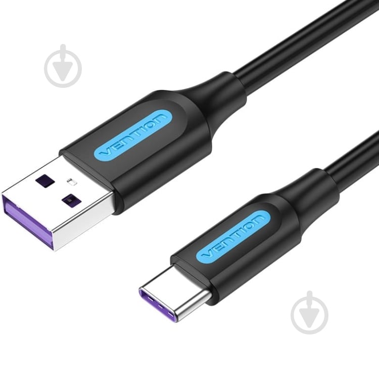 Кабель Vention 0,5 м чорний (CORBD) - фото 1