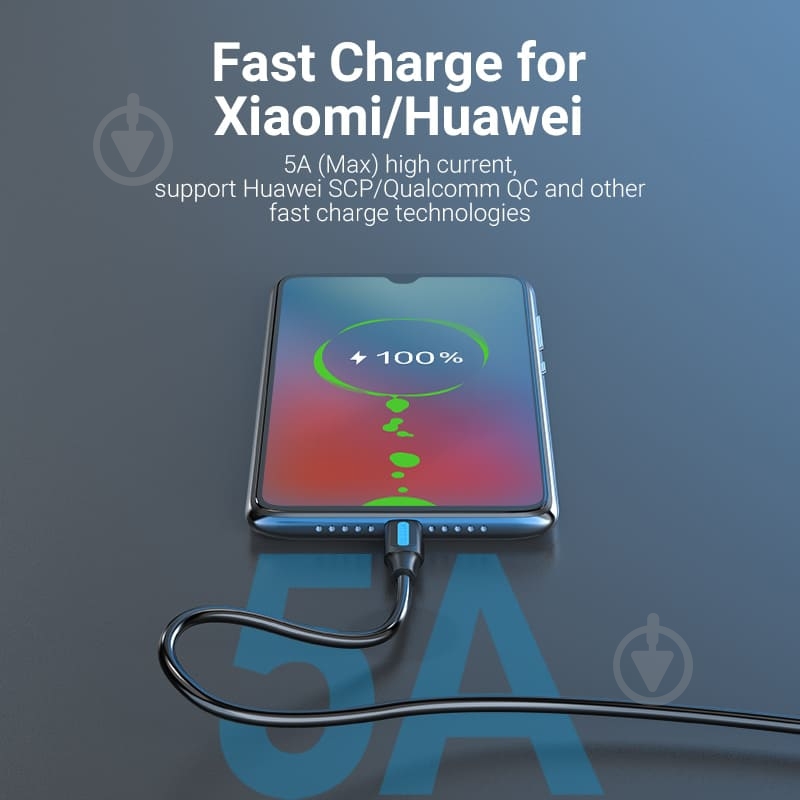 Кабель Vention 0,5 м чорний (CORBD) - фото 6