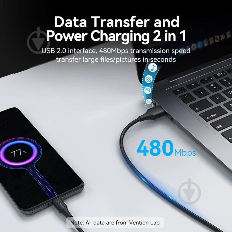 Кабель Vention 3 м черный (CTHBI) - фото 6