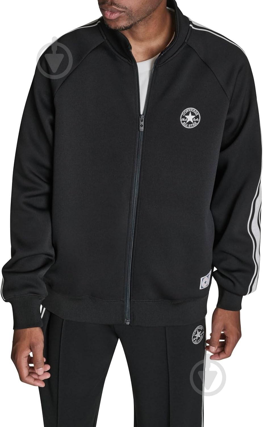 Кофта Converse CHUCK TRACK FULL ZIP CVM6K078-BLK р.2XL черный - фото 1