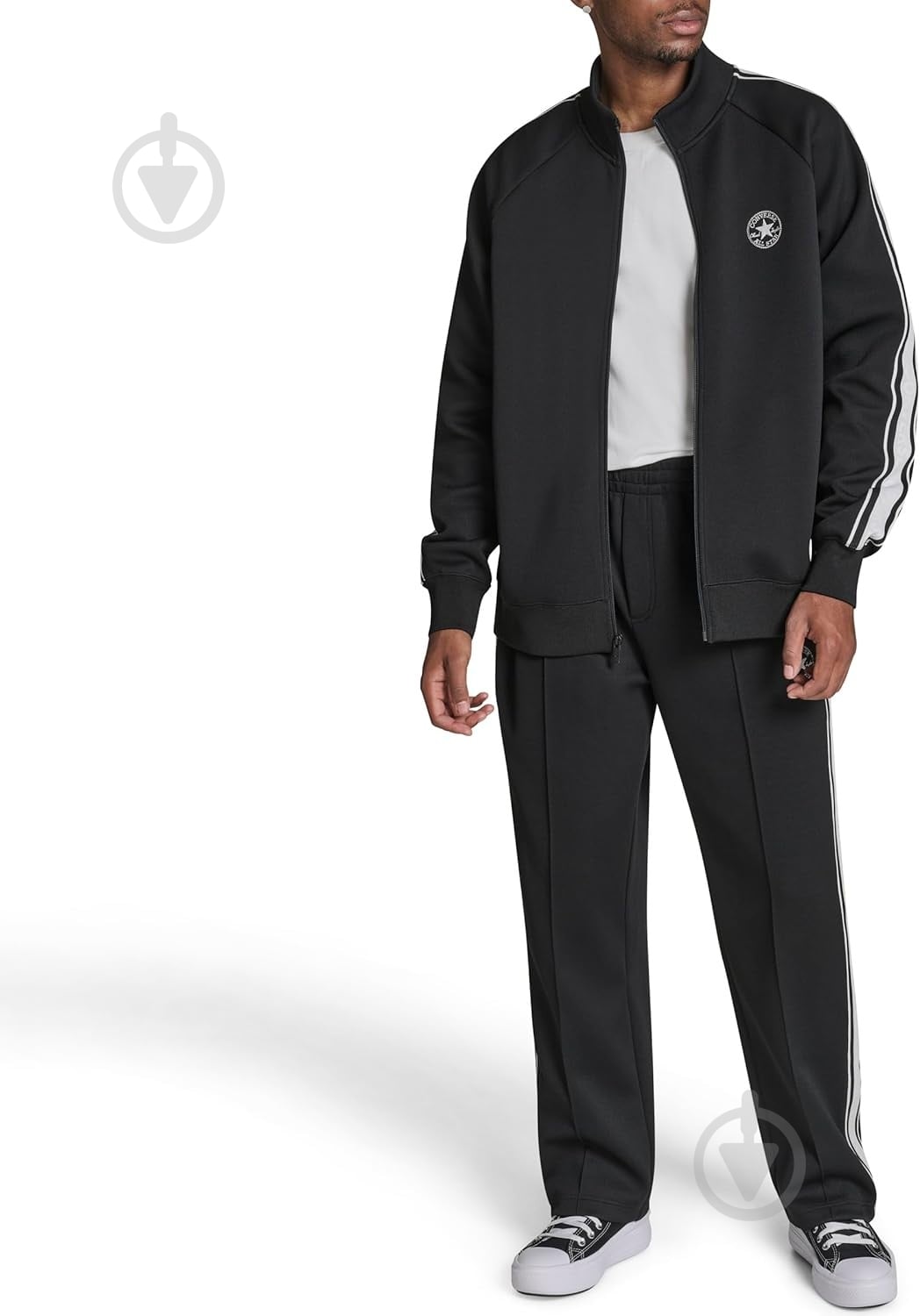 Кофта Converse CHUCK TRACK FULL ZIP CVM6K078-BLK р.2XL черный - фото 4