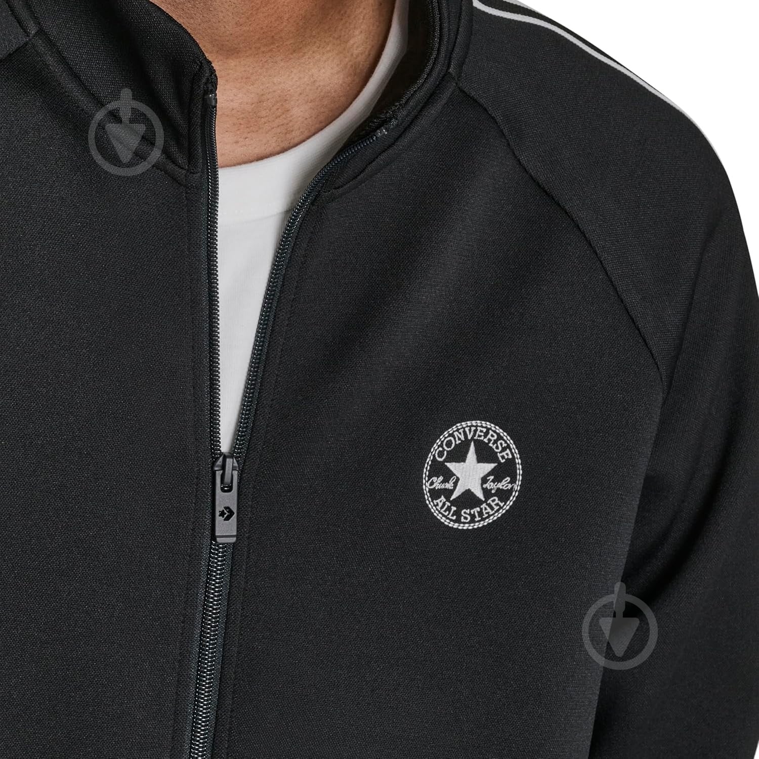 Кофта Converse CHUCK TRACK FULL ZIP CVM6K078-BLK р.2XL черный - фото 6