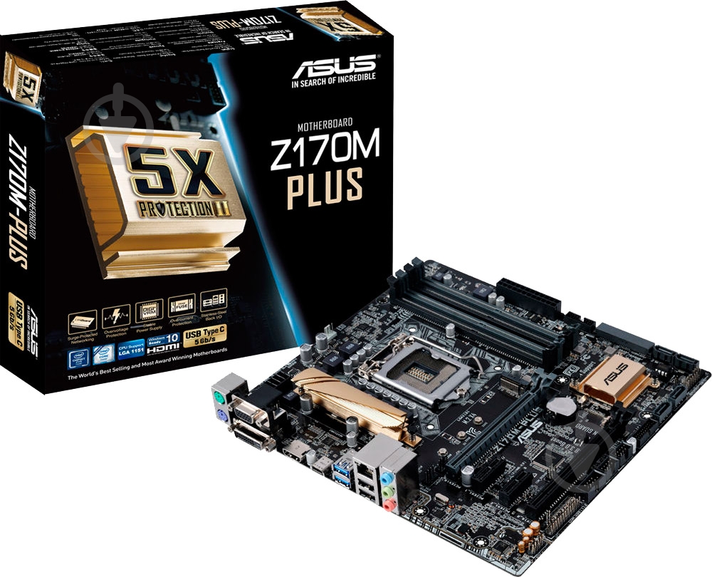Материнская плата Asus Z170M-PLUS (Socket 1151, Intel Z170, mirco ATX) - фото 5