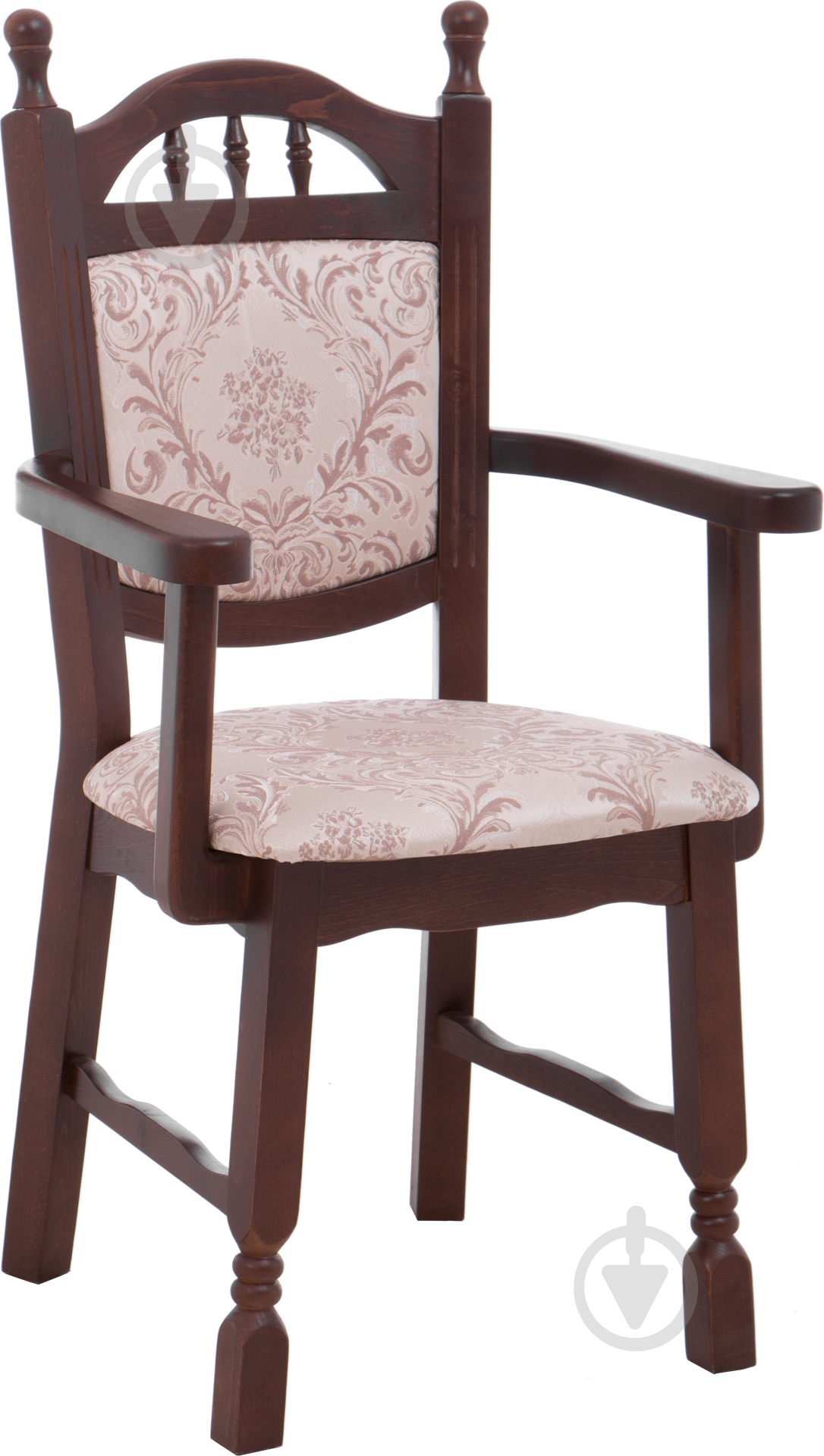 Стул обеденный РПМК Бреда с подлокотниками (орех Амалия) коричневый/кремовый - фото 1 Стул обеденный РПМК Бреда с подлокотниками (орех Амалия) коричневый/кремовый - фото 1