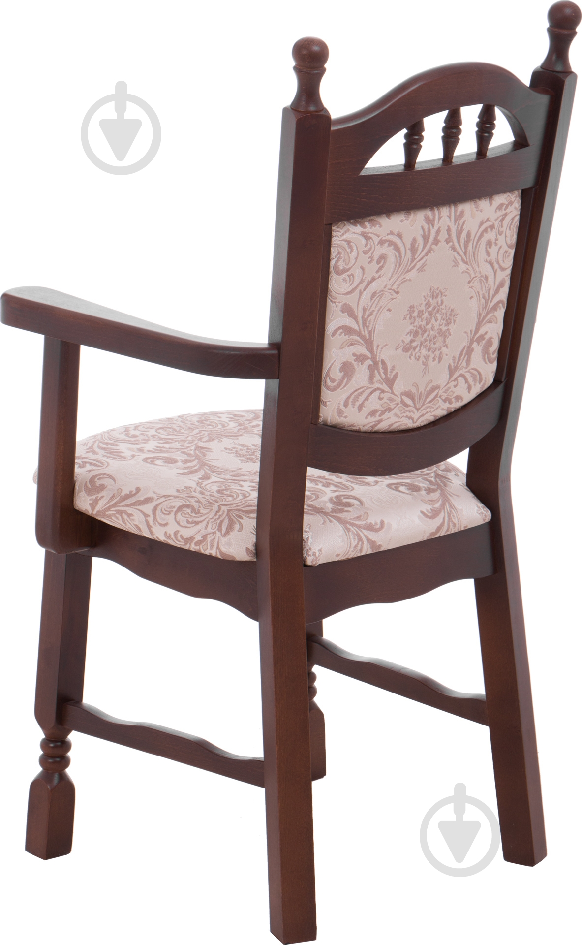 Стул обеденный РПМК Бреда с подлокотниками (орех Амалия) коричневый/кремовый - фото 3 Стул обеденный РПМК Бреда с подлокотниками (орех Амалия) коричневый/кремовый - фото 3