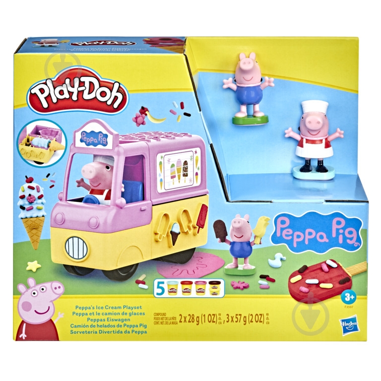 Набір для творчості Play-Doh Машинка з морозивом Свинки Пеппи F3597 - фото 3