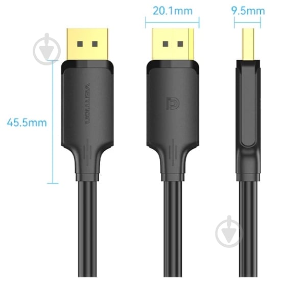 Кабель Vention 3 м черный (HAKBI) - фото 4