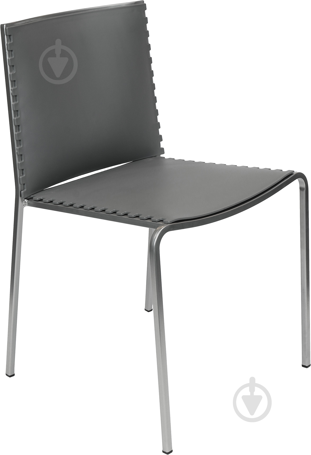 Стул обеденный AMF Art Metal Furniture Санта-Фе пластик серый/металлик - фото 1
