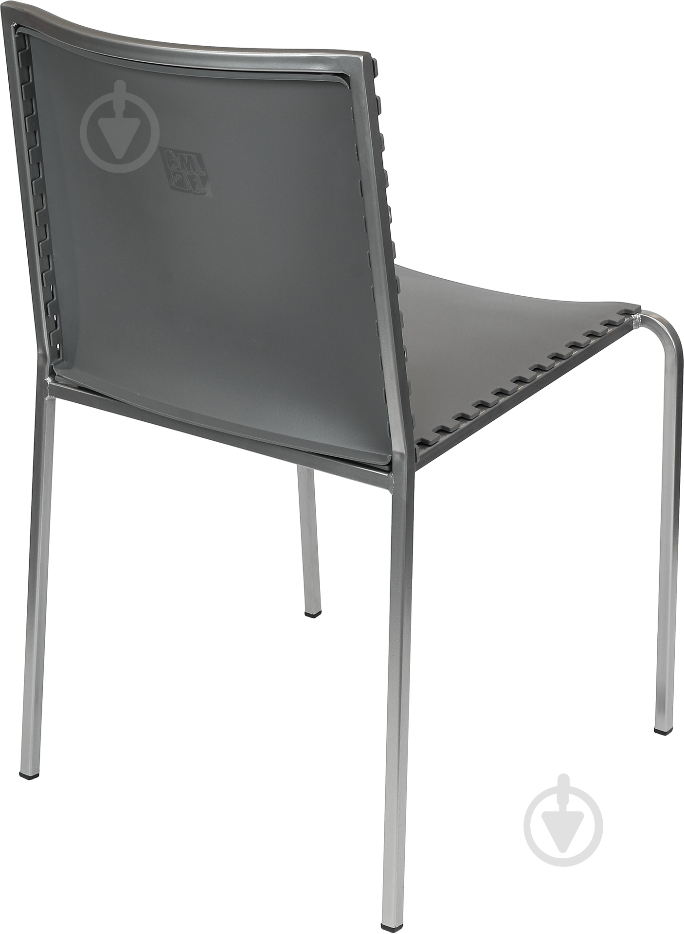 Стул обеденный AMF Art Metal Furniture Санта-Фе пластик серый/металлик - фото 3
