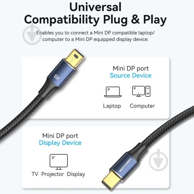 Кабель Vention 2 м черный (HCGLH) - фото 5