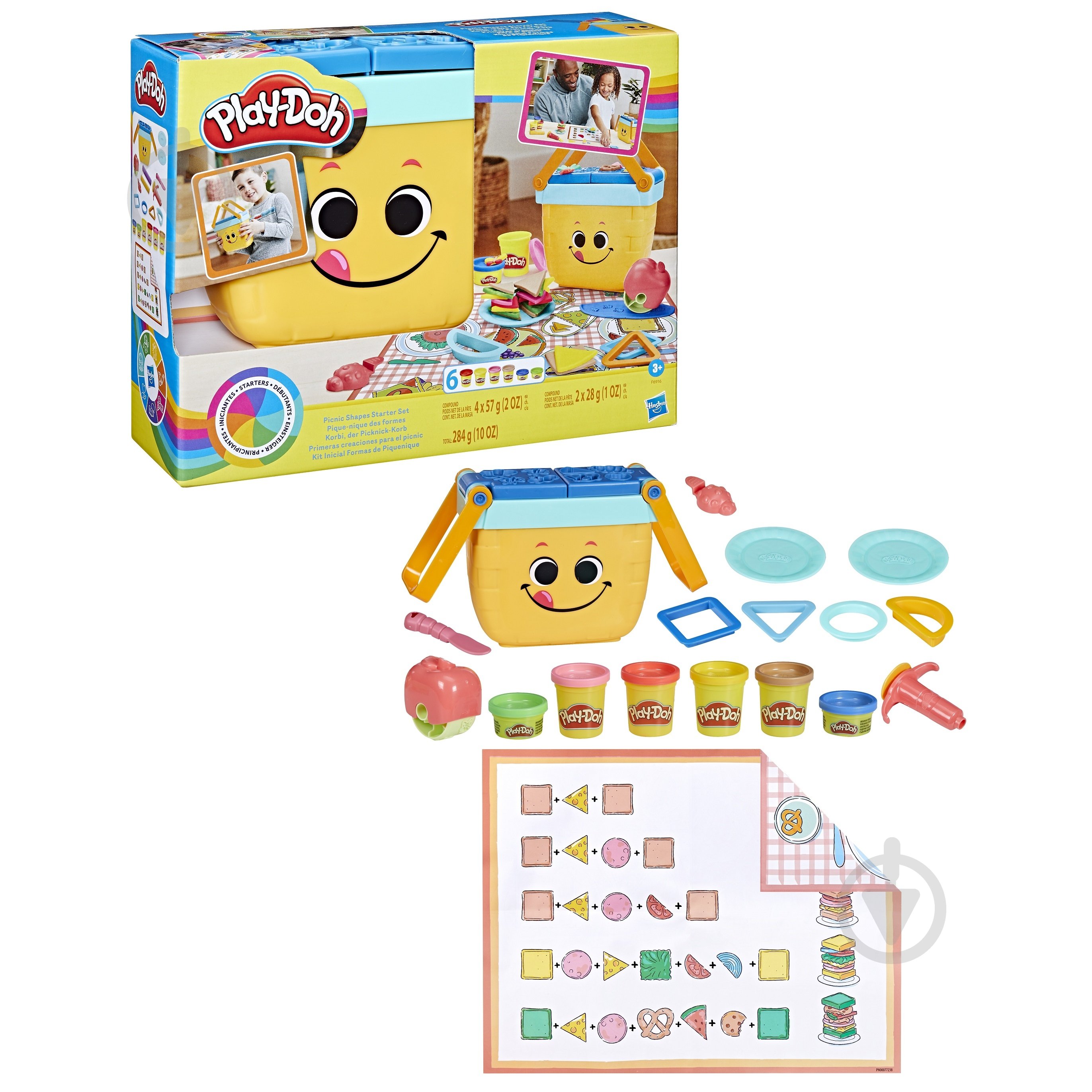 Набір для творчості Play-Doh з пластиліном Пікнік F6916 - фото 1