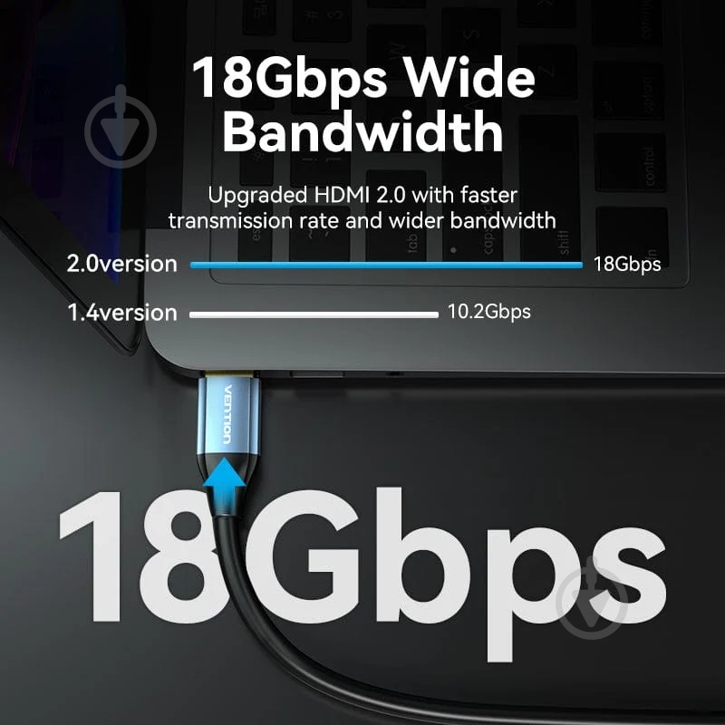 Кабель Vention 2 м черный (ALHSH) - фото 7 Кабель Vention 2 м черный (ALHSH) - фото 7