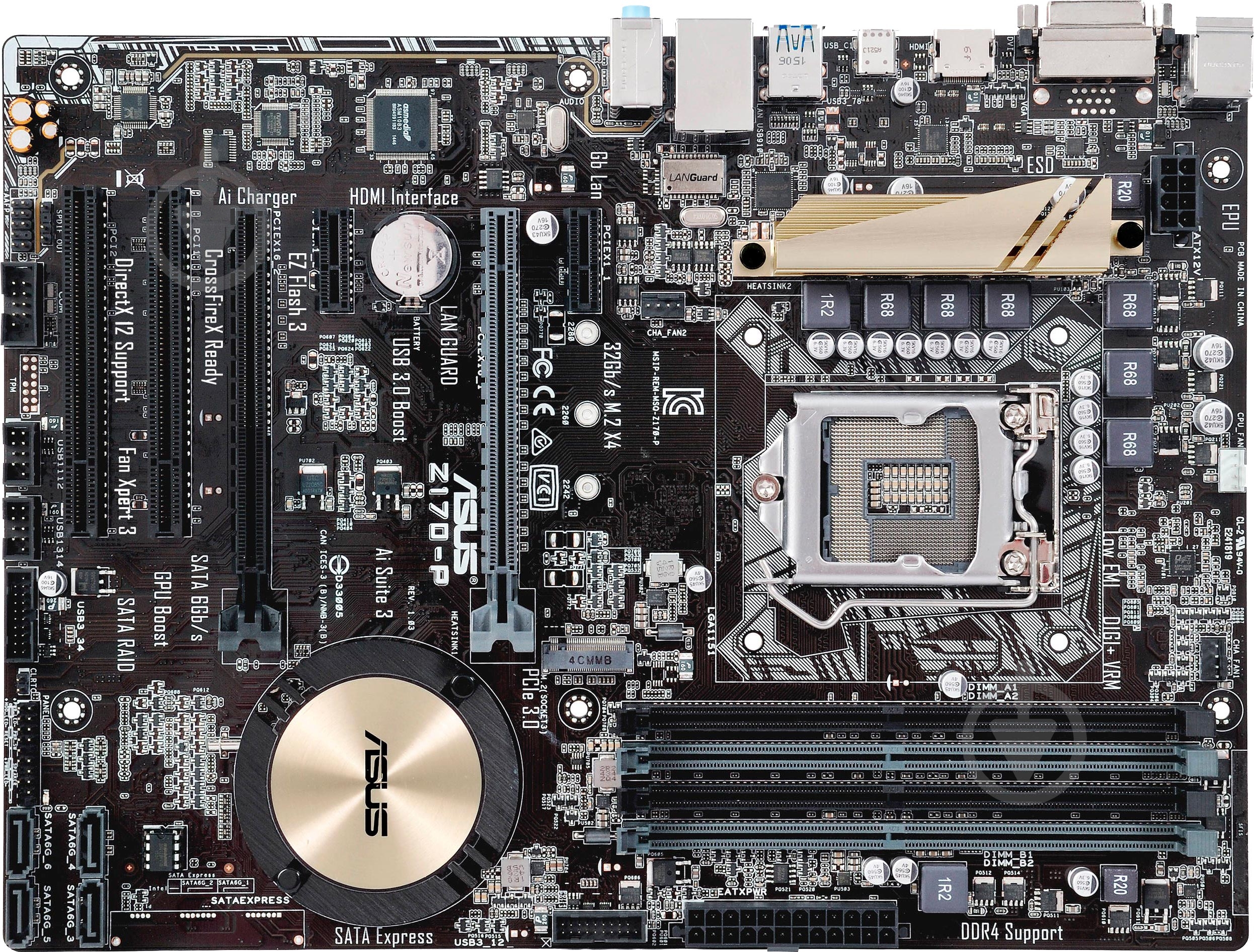 Материнская плата Asus Z170-P (Socket 1151, Intel Z170, ATX) - фото 1