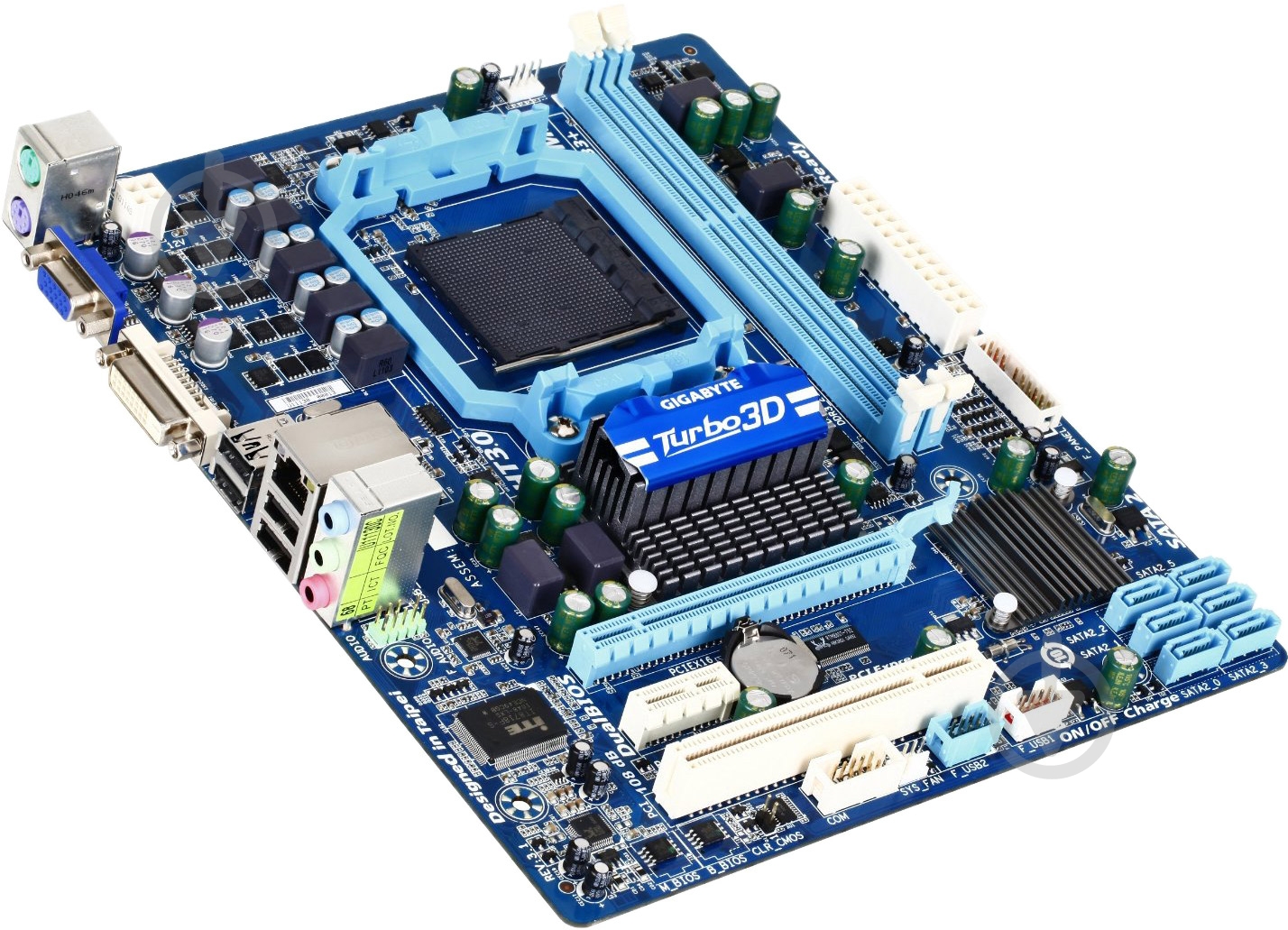 Материнская плата Gigabyte GA-78LMT-S2P (Socket AM3+, AMD 760G, mirco ATX) - фото 2